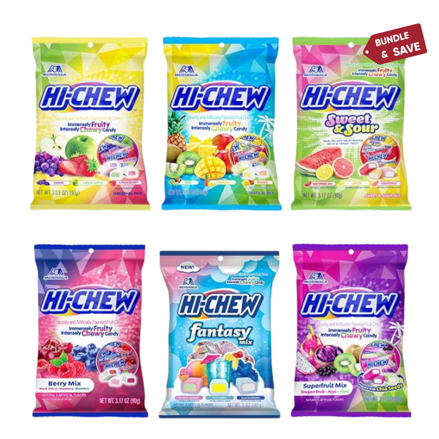 Hi-Chew Starter Flavor Pack (6 Bags) Bunde & Save