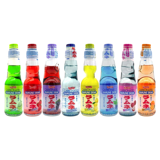 Ramune Japanese Drinks Variety Pack (8 Flavors)