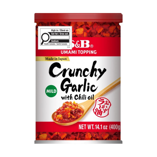 S&B Umami Topping Crunchy Garlic With Chili Oil (400G)