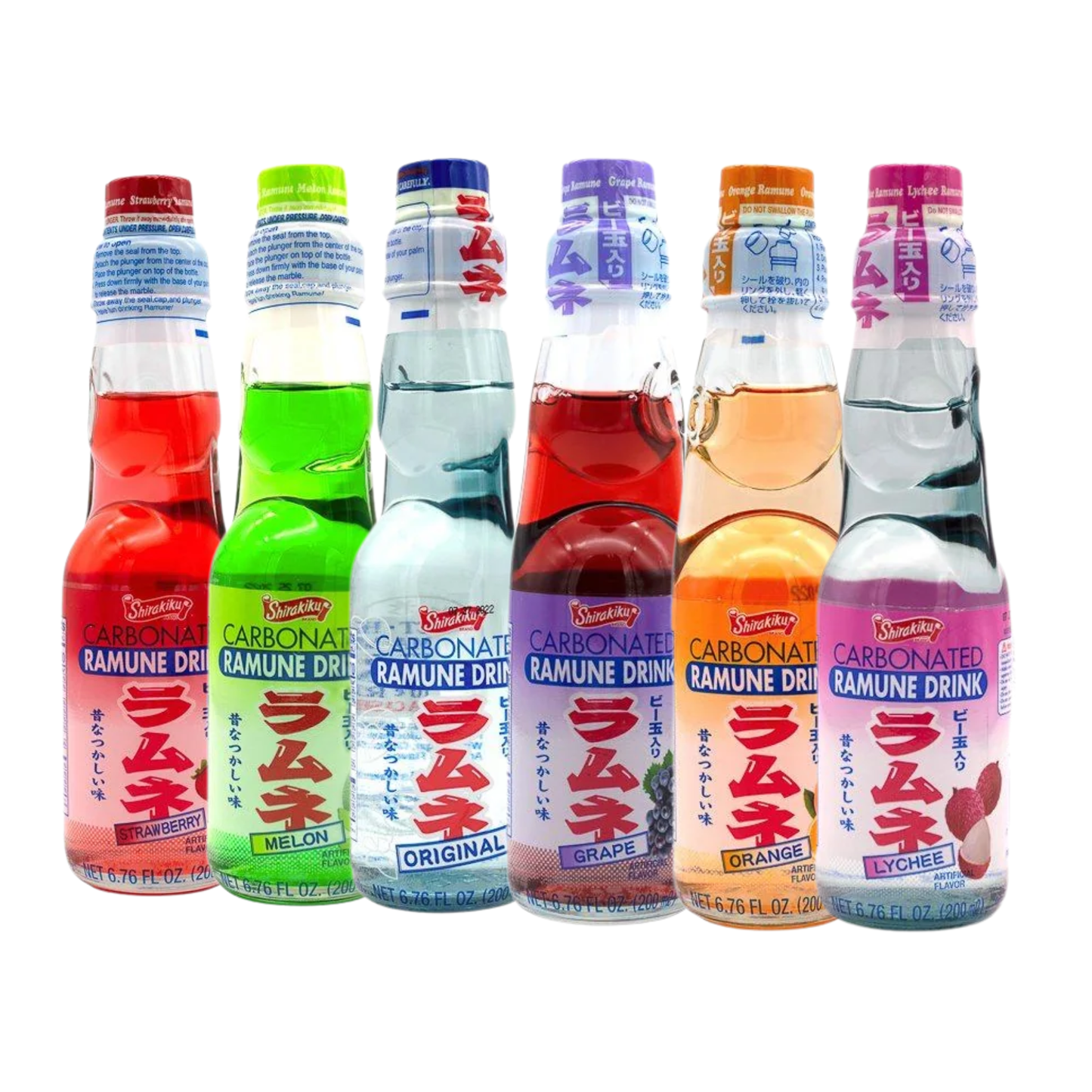 Ramune Japanese Drinks "Flavor Explorer's Journey" (Pack of 6)